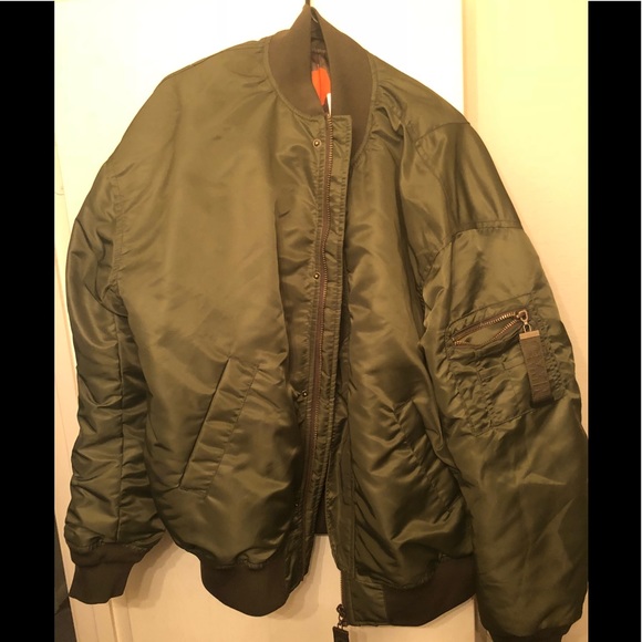 H&M Jackets & Blazers - H&M Olive Green Bomber